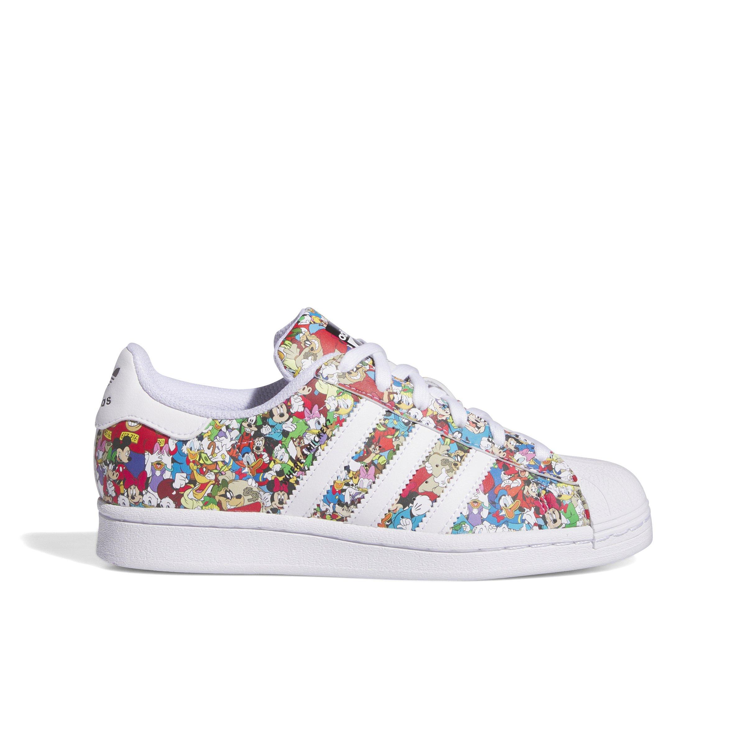 Adidas Originals Boys Superstar x Disney Mickey Shoes Wonder White Black White Size 05.5